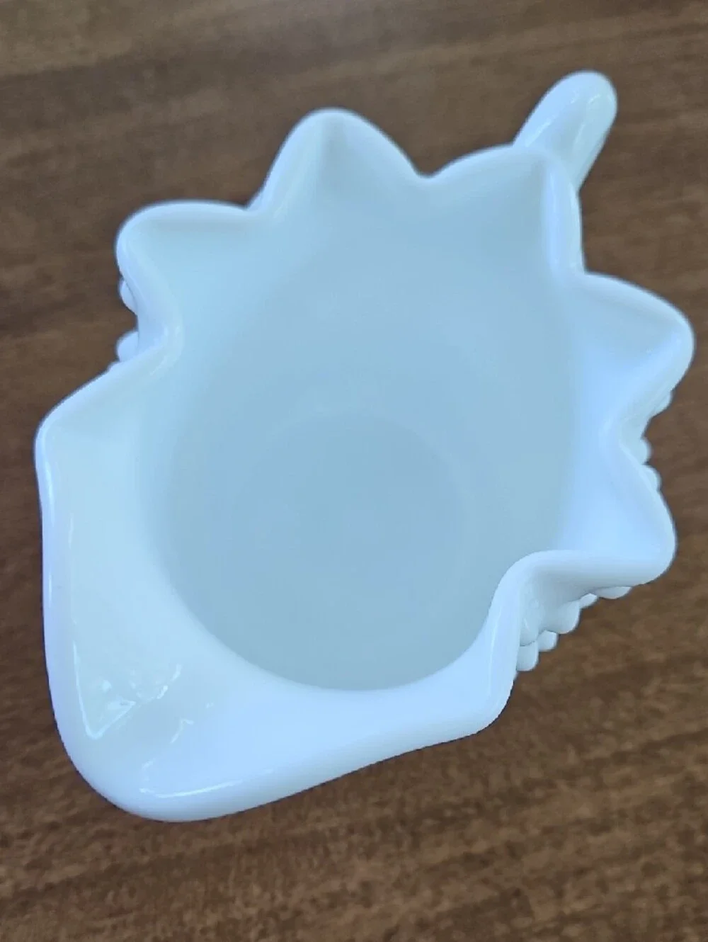 Vintage Fenton White Hobnail Milk Star Glass Creamer